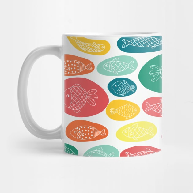 Colorful Fish Bubbles by Sandra Hutter Designs